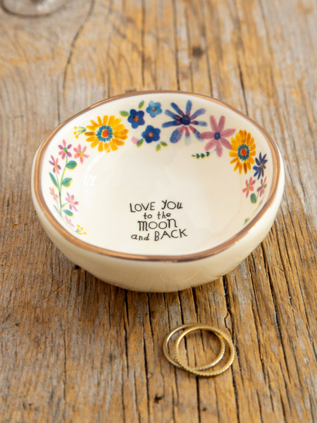 ceramic trinket bowl - love to moon