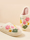 flower fuzzy fleece soft slippers