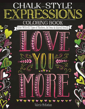 chalk style expressions coloring book