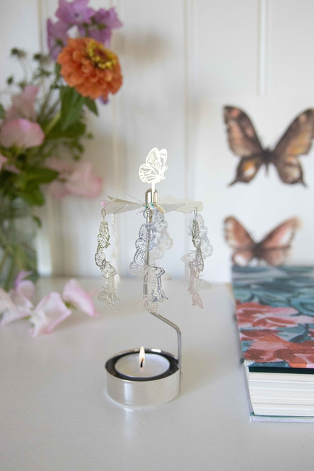 rotary candleholder butterflies