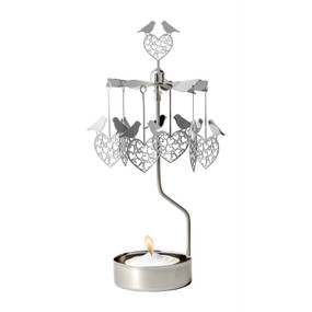 rotary candleholder lovebirds