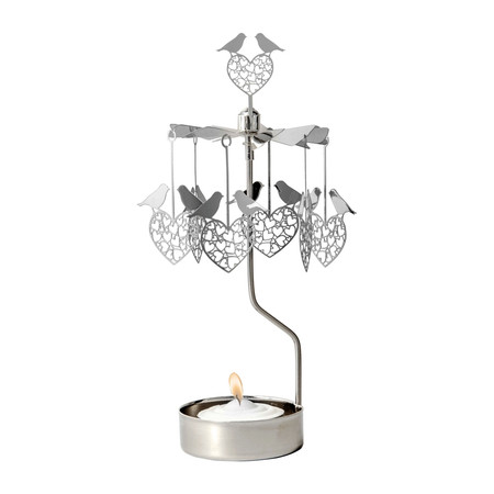 rotary candleholder lovebirds