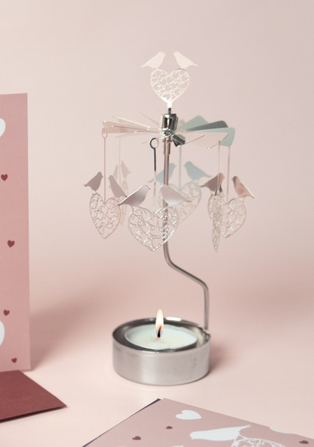 rotary candleholder lovebirds