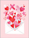 envelope full of hearts valentine's day