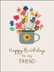 cup of flowers birthday card