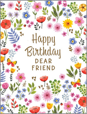 flowers everywhere birthday card