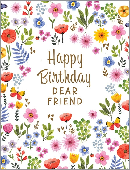 flowers everywhere birthday card