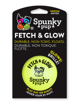 fetch and glow ball - medium (assorted)