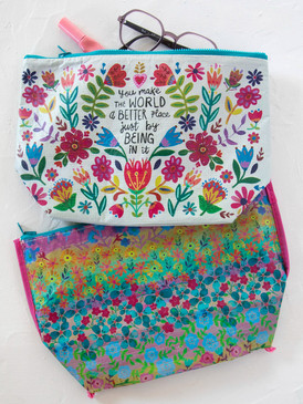 recycled zipper pouch - world better