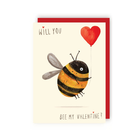 bee my valentine card