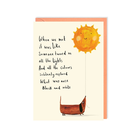 sausage dog poem love card