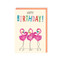 birthday flamingos birthday card