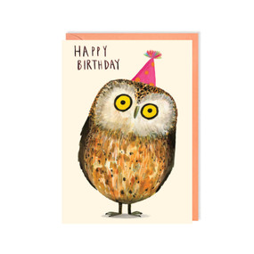 little owl birthday card