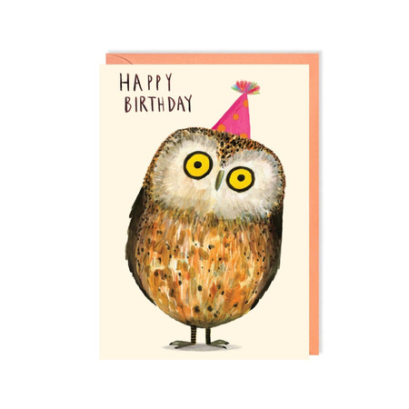 little owl birthday card