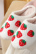 soft plush strawberry slippers