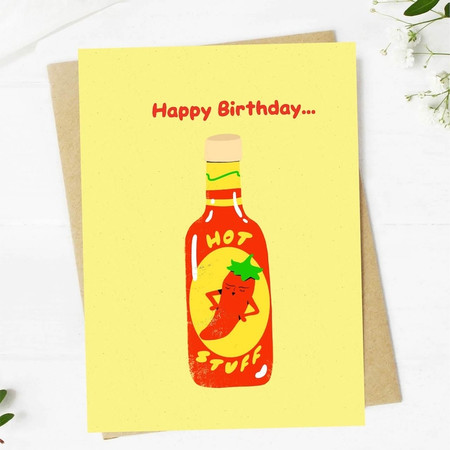 hot stuff birthday card