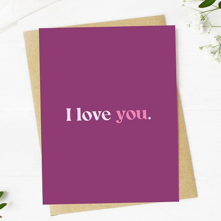 I love you valentine's day card