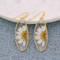 delicate daisy dried flower earrings