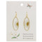 delicate daisy dried flower earrings