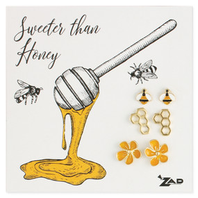 sweet honey bee post earrings set