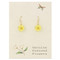 yellow buttercup dried flower earrings