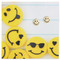 happy face enamel earrings