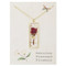 red dried flower necklace