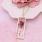 red dried flower necklace