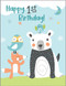 1st birthday forest animals birthday