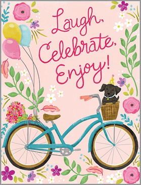 blue bicycle birthday card