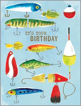 fishing lures  birthday card