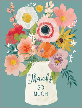 flower vase thank you card