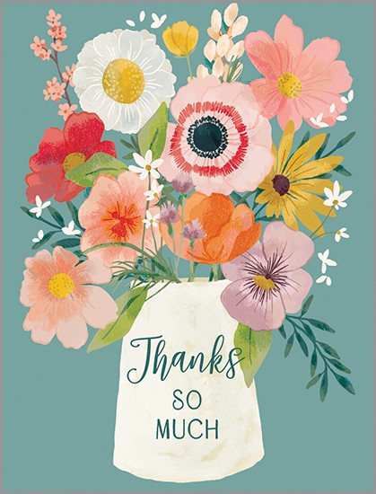 flower vase thank you card