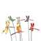 copper enamel butterfly garden stake