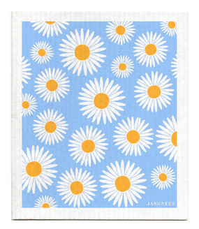 daisy blue swedish dishcloth