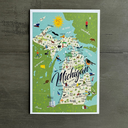 michigan postcard