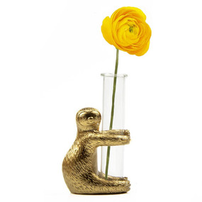 sloth test tube glass vase