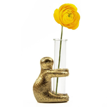 sloth test tube glass vase