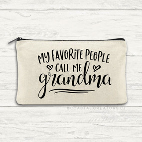 grandma canvas zipper pouch