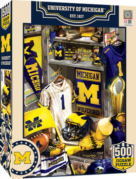 michigan locker room 500 piece puzzle