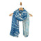 blue floral motif scarf