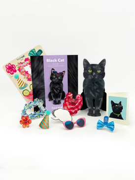 black cat pop-up greeting cards