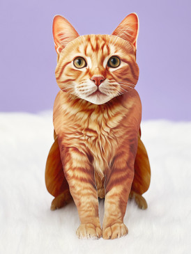 orange tabby cat pop-up greeting cards