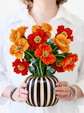 french poppies pop-up greeting cards