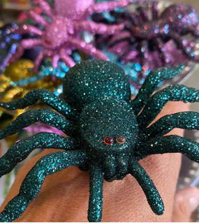 glitter spiders
