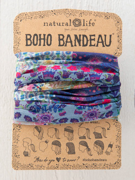 blue patchwork boho bandeau