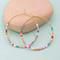 multi tiny seed bead hoop earrings