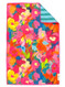 flower etching reversible hand towel