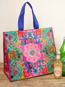 neon pink insulated cooler tote