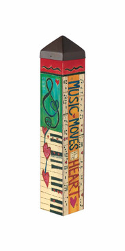peace love music 20" art pole